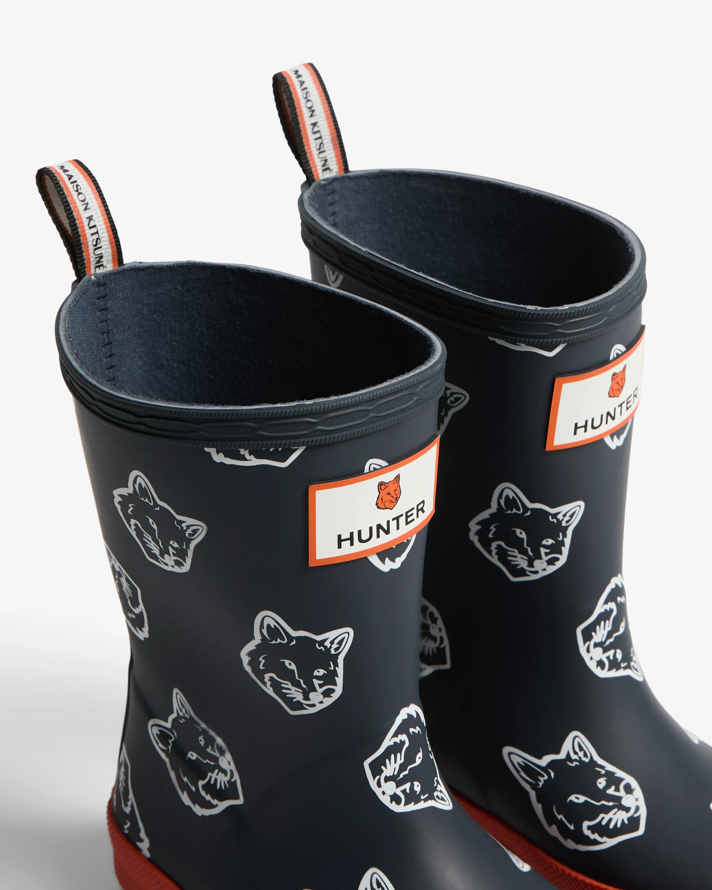 Maison Kitsuné x Hunter Fox Heads Kids First Contrast Night Sky/ Burnt Orange - Image 3