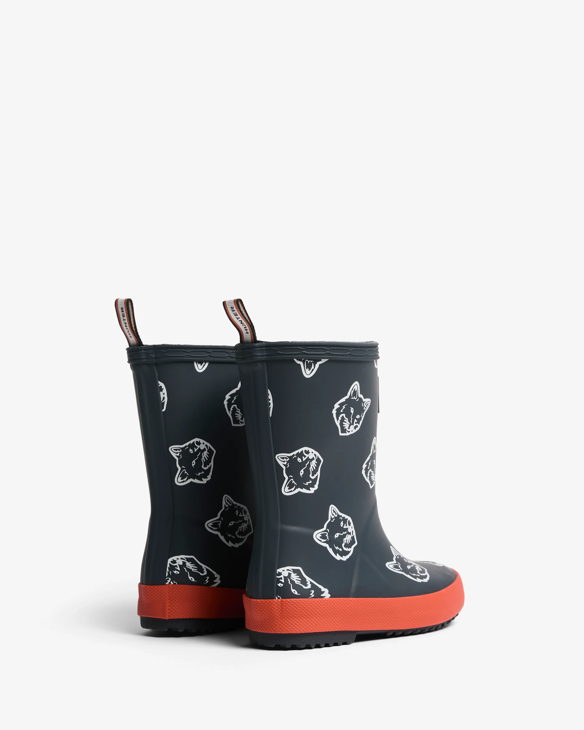 Maison Kitsuné x Hunter Fox Heads Kids First Contrast Night Sky/ Burnt Orange - Image 4