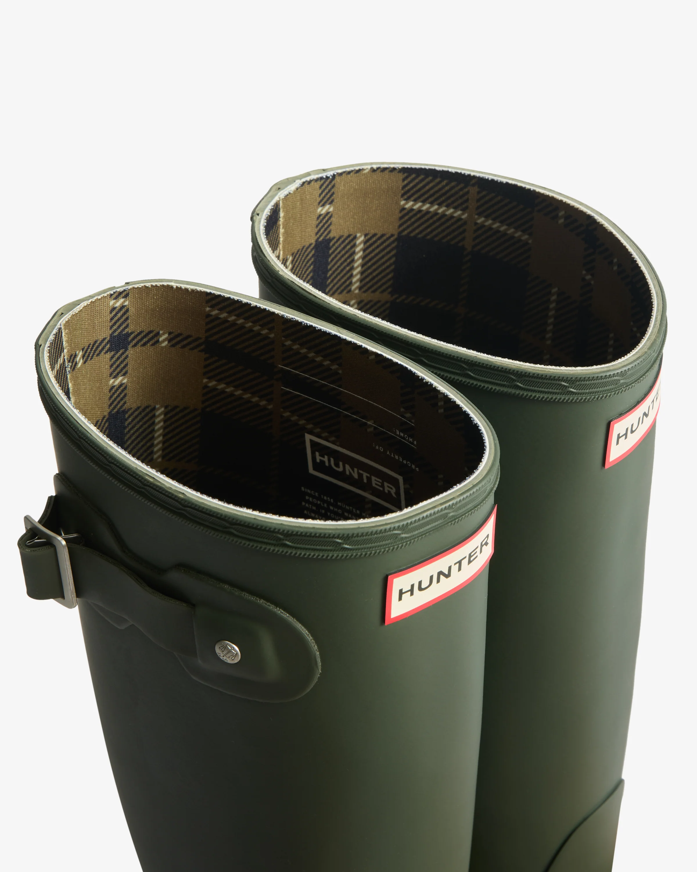 Women's Original Tall Tartan Lining Dark Olive - Image 3