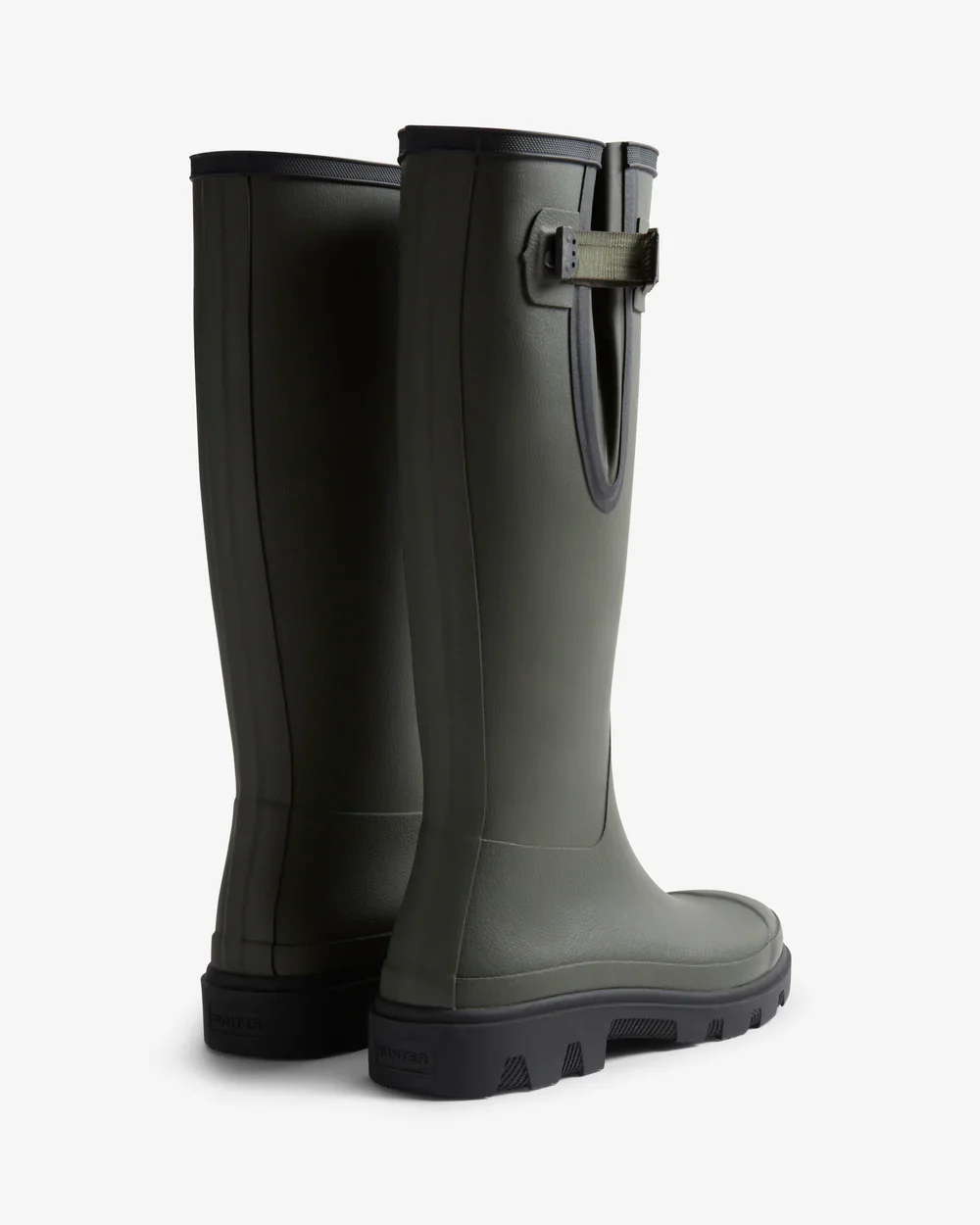 Unisex Downpour Adjustable Boot Dark Olive/Black - Image 3