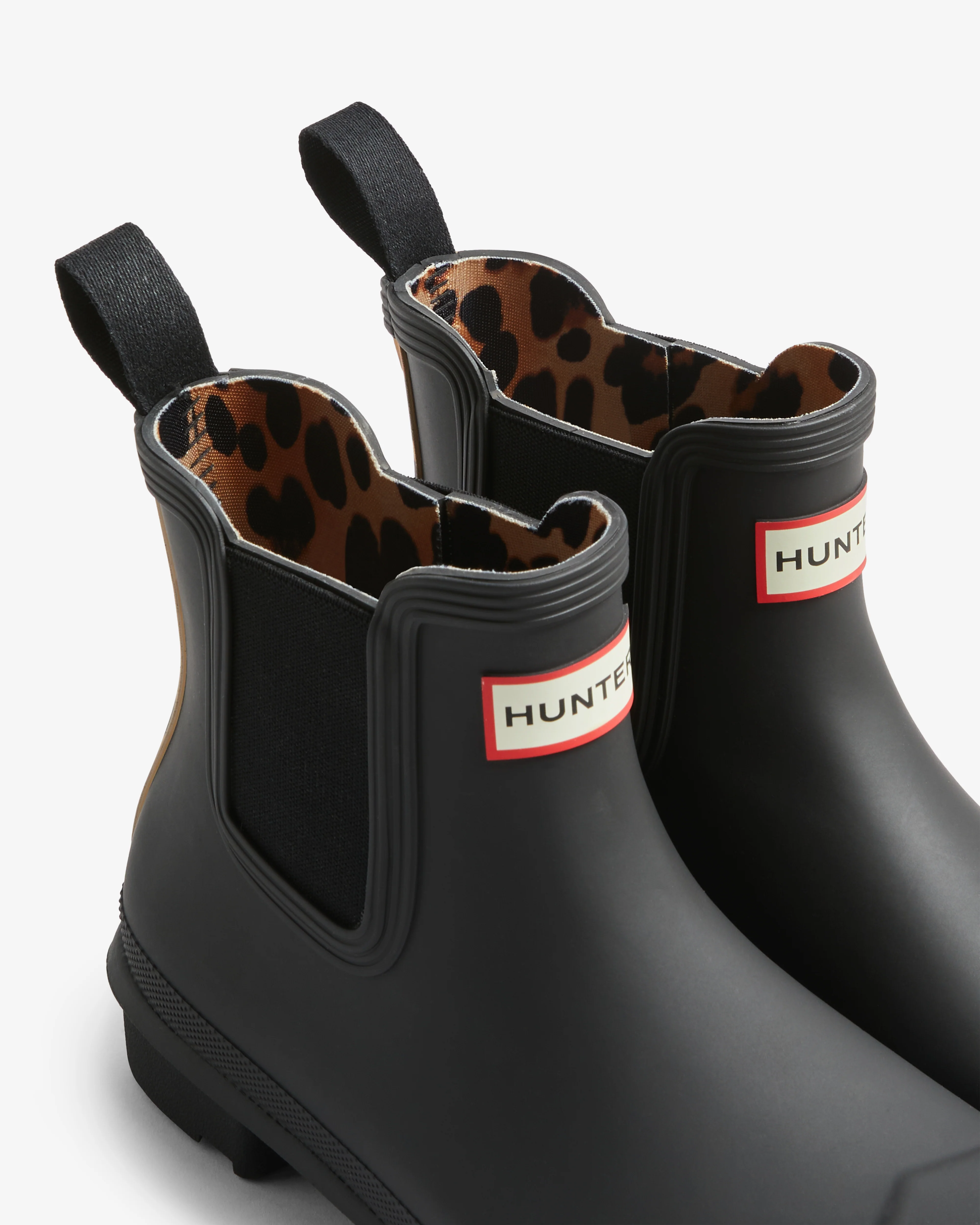 Women's Original Chelsea Leopard Backstrap Boot Black - Image 3